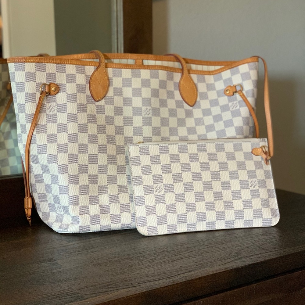 Louis Vuitton Neverfull MM Damier Azur Canvas